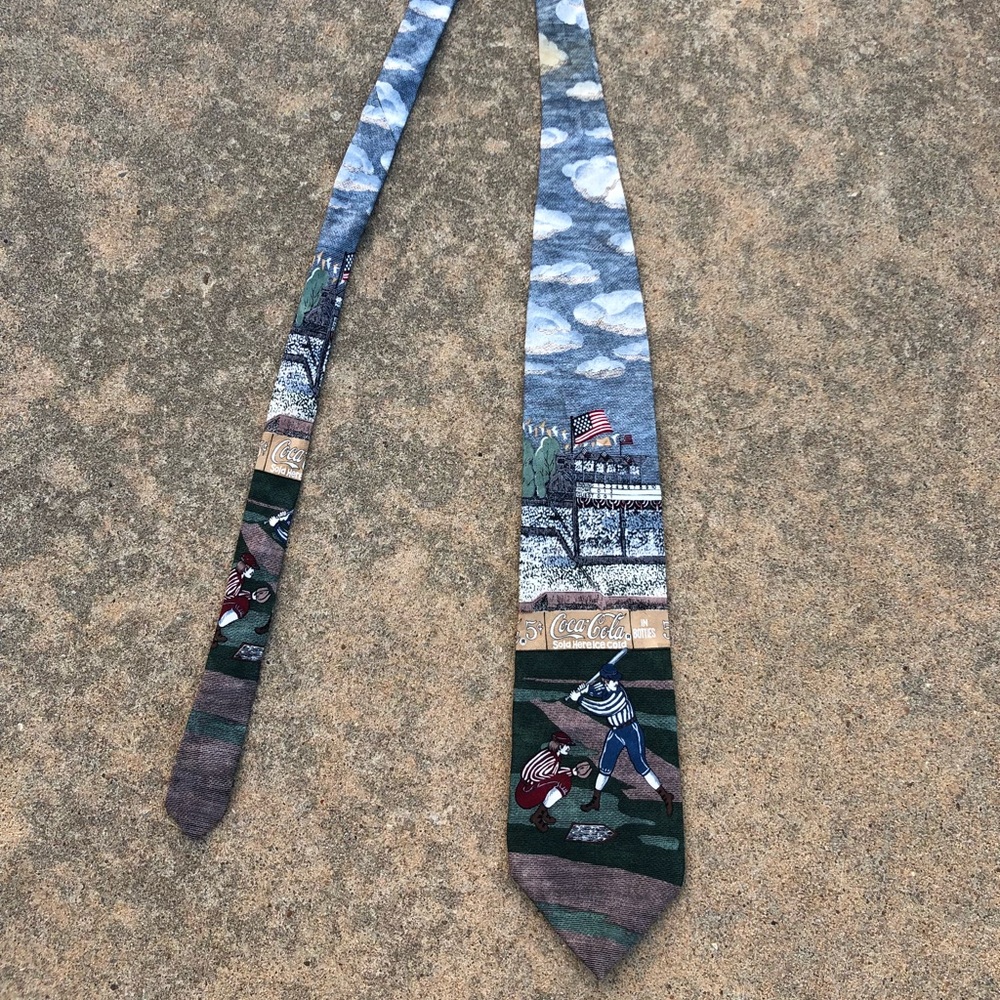 Vintage Coca-Cola baseball tie